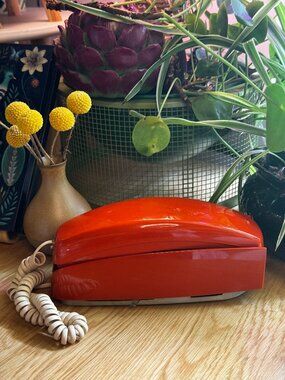 Western Electric Trimline Rotary Wall Phone Rust, Vintage Circa 1970-80s